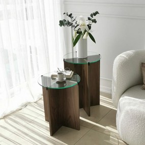 Lily Walnut kisasztal-készlet, 2 db