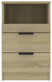 Sonoma tölgy színű szerelt fa éjjeliszekrény