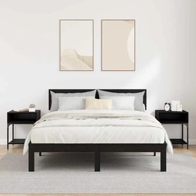 Éjjeli asztal 2 pcs Musta tammi 40 x 40 x 50 cm Faanyag