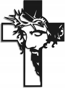 Fa kereszt áttört – fali dekoráció 70 cm Jézus kereszt falikép