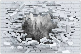 Poszterek 90x60 Tájkép Szürke Hegyek Köd