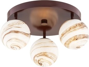 ARGON 6292 FABIO Glamour Mennyezeti Lámpa Fehér, Barna, Csokoládé E14 IP44