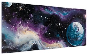 Kép - Festett univerzum (120x50 cm)