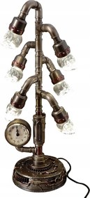 Lámpa Óra Koponyákkal Steampunk Stílusban Eredeti Ajándék Ötlet v