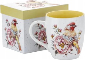 Porcelán bögre 740 ml virág madár motívummal elegancia természet egyben