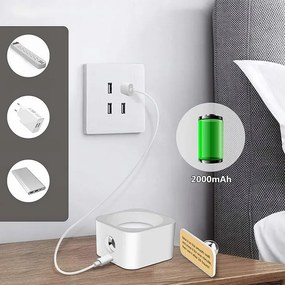 Vezeték nélküli mágneses LED lámpa az ágy fölé - fehér