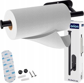 Papírtörlő Tartó fali konyhai akasztó fúrás nélkül fekete