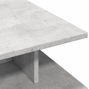 betonszürke szerelt fa dohányzóasztal 102x55x35 cm