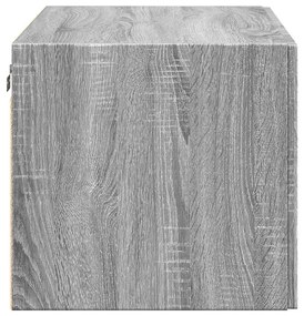 szürke sonoma színű szerelt fa faliszekrény 80 x 42,5 x 40 cm