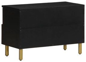 fekete szerelt fa TV-szekrény 70 x 33 x 46 cm