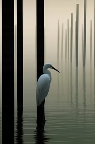 Poszter 56,6x86,4cm Köd a vízen