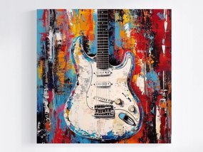 Canvas Vászonkép Absztrakt Zene Elektromos Gitár Rock 80x80