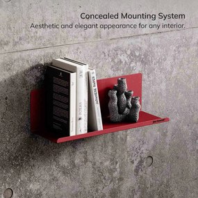 Fali polc JOANNE 400 mm, Modern: piros