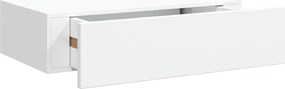 vidaXL fehér MDF falra szerelhető fiókos polc 40 x 23,5 x 10 cm