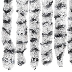 világosszürke és sötétszürke zsenília rovarfüggöny 56 x 200 cm