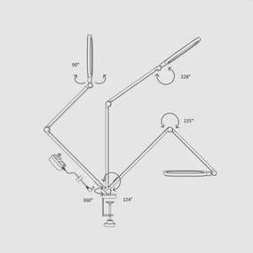 LED Dimmelhető érintős flexibilis asztali lámpa LED/15W/230V 3000-6500K CRI 96