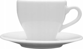 Lubiana Paula Kávés Csésze Alátéttel, Fehér, 200 ml 14 cm