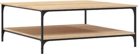 vidaXL sonoma tölgy színű szerelt fa dohányzóasztal 100x100x40 cm