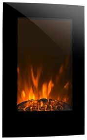 Klarstein Lausanne Vertical, elektromos kandalló, 2000 W, heti időzítő, fekete