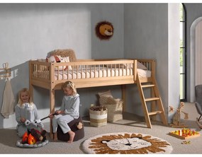 Natúr színű magasított tölgyfa gyerekágy 90x200 cm Forrest – Vipack