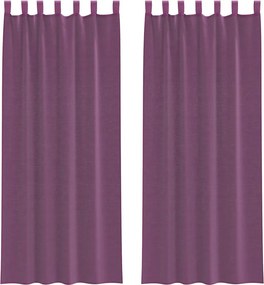 vidaXL 2 db lila fátyolfüggönyök hurokkal 140x260 cm