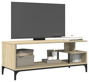 sonoma tölgy szerelt fa/porszórt acél TV-szekrény 102x40x41 cm