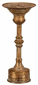 Fém gyertyatartó talapzaton Candela 23 cm, arany, 23 cm