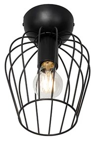 Modern mennyezeti lámpa fekete dróthálóval - Palica