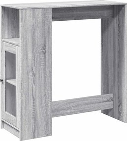 vidaXL szürke sonoma szerelt fa bárasztal tárolókkal 101x40x103,5 cm
