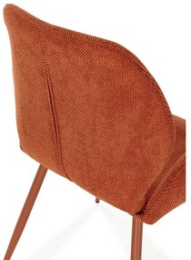 Terrakotta színű kárpitozott étkezőfotel szett 2 db-os Ansu – Marckeric