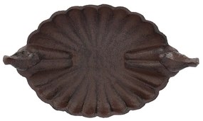 Öntöttvas madáretető és -itató, két kismadárral