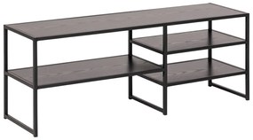 Seaford fekete TV-állvány kőrisfa dekorral, 120 x 46 cm - Actona