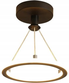 Mennyezeti Lámpa Led Kerek Plafon Csillár Fekete Kerek Gyűrű Hideg Szín