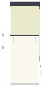 krémszínű kültéri roló 60 x 250 cm