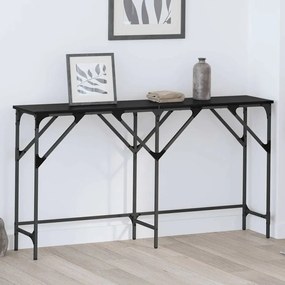 Konzolasztal Musta tammi 140 x 29 x 75 cm Faanyag