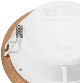 LED Beépíthető lámpa WOODY SPOT LED/12,5W/230V 4000K tölgy ø 16 cm