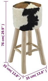 kecskebőr és tömör tíkfa bárszék