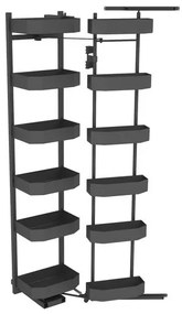 Konyhai fémrács, kamravasalat, 450mm, antracit, csillapított záródás, 12 kosár SIGE, PRO LINE 230A