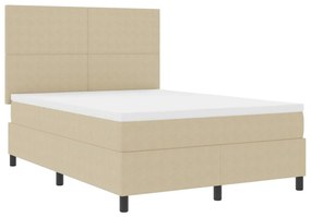 Box Spring Ágy Matraccal Halvány Zöld Szürke 140x200 cm Kordbársony Szövet