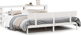 vidaXL fehér tömör fenyőfa ágy matrac nélkül 200 x 200 cm