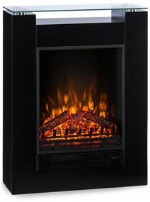 Klarstein Studio-5, elektromos kandalló, forrólevegős ventilátor, 900/1800 W, távirányító, fekete