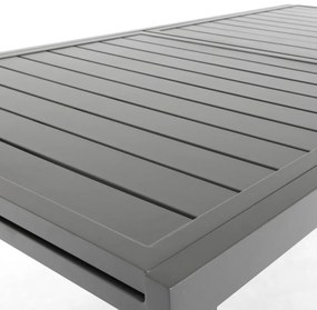 Mirolo kerti asztal, 160–240 × 89 cm, fekete