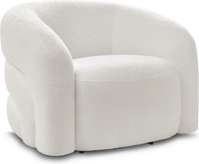 Fehér forgó buklé fotel Elina – Bobochic Paris