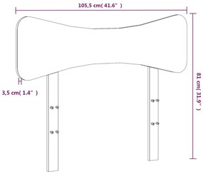 fehér tömör fenyőfa fejtámla 100 cm