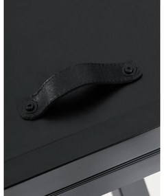 Fekete kerek bővíthető étkezőasztal üveg asztallappal ø 160 cm Vashti – Kave Home