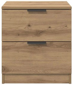 Éjjeliszekrény 2 pcs kézműves tölgy 45 x 39 x 50 cm Faanyag