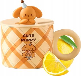 Kerámia Bögre Nagy Kanál Fedéllel Kutya Kávé Tea Nagy Kutyus