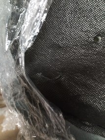 AKCIÓ sötétszürke bársony szék COMO fekete lábakkal II. osztály