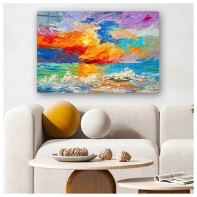 Üveg kép 100x70 cm Abstract Sunset – Wallity