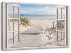 Gario Kép Ablak út a strandra Méretek: 120 x 80 cm, Kivitelezés: Vászonkép